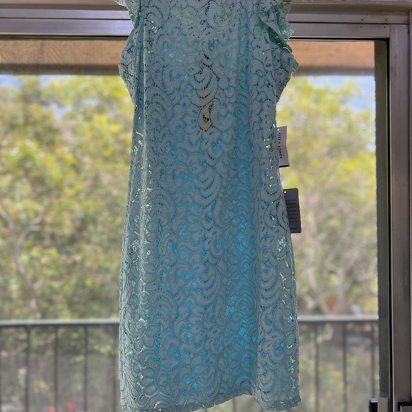 Beautiful Patterned Blue Dress - Picture 7 of 8